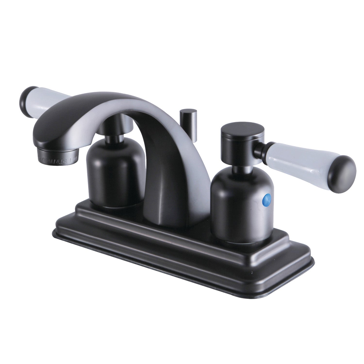 Kingston Tulare KB4645DPL - Paris Double-Handle 3-Hole Deck Mount 4-Inch Centerset Bathroom Faucet with Pop-Up Drain, Oil Rubbed Bronze — image 1